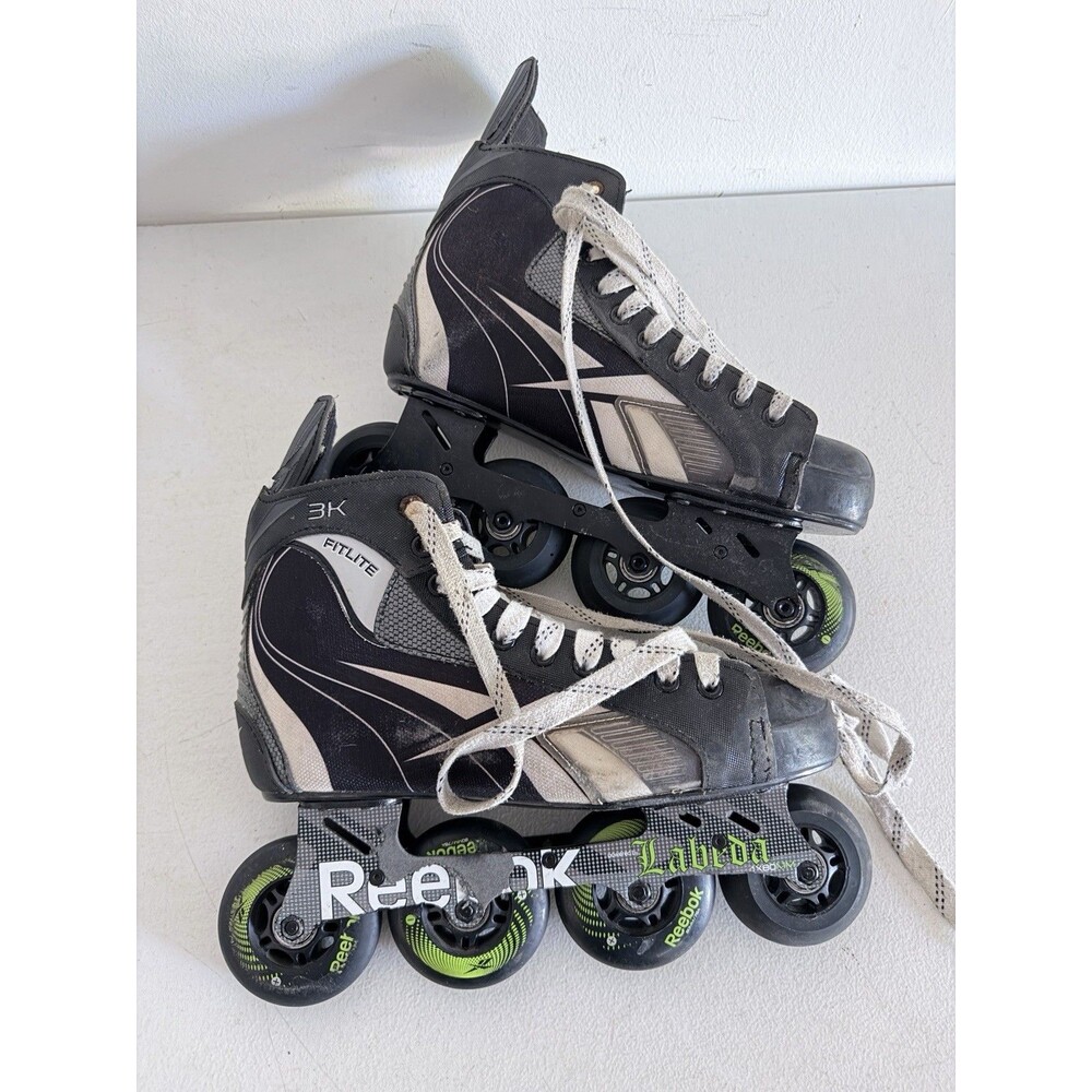 Reebok 3K Fitlite Inline Roller Hockey Skates Men's Sz 9 Labeda Chassis 4x80mm